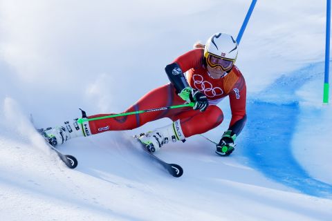 Norway's Ragnhild Mowinckel won giant slalom silver for her first Olympic medal, finishing 0.39 seconds behind Shiffrin. 