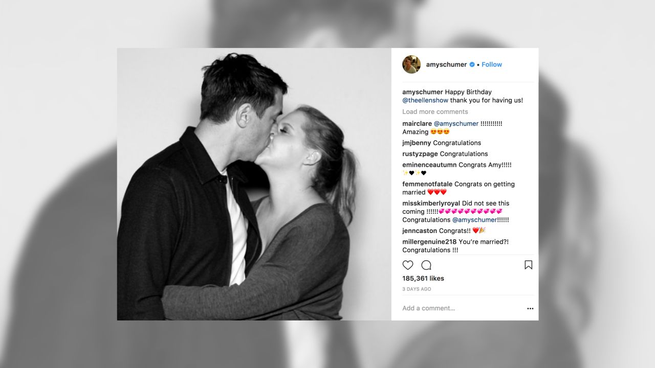 Amy Schumer and chef Chris Fischer married in a private ceremony in Malibu, California, on February 13, 2018, according to the star's social media postings.