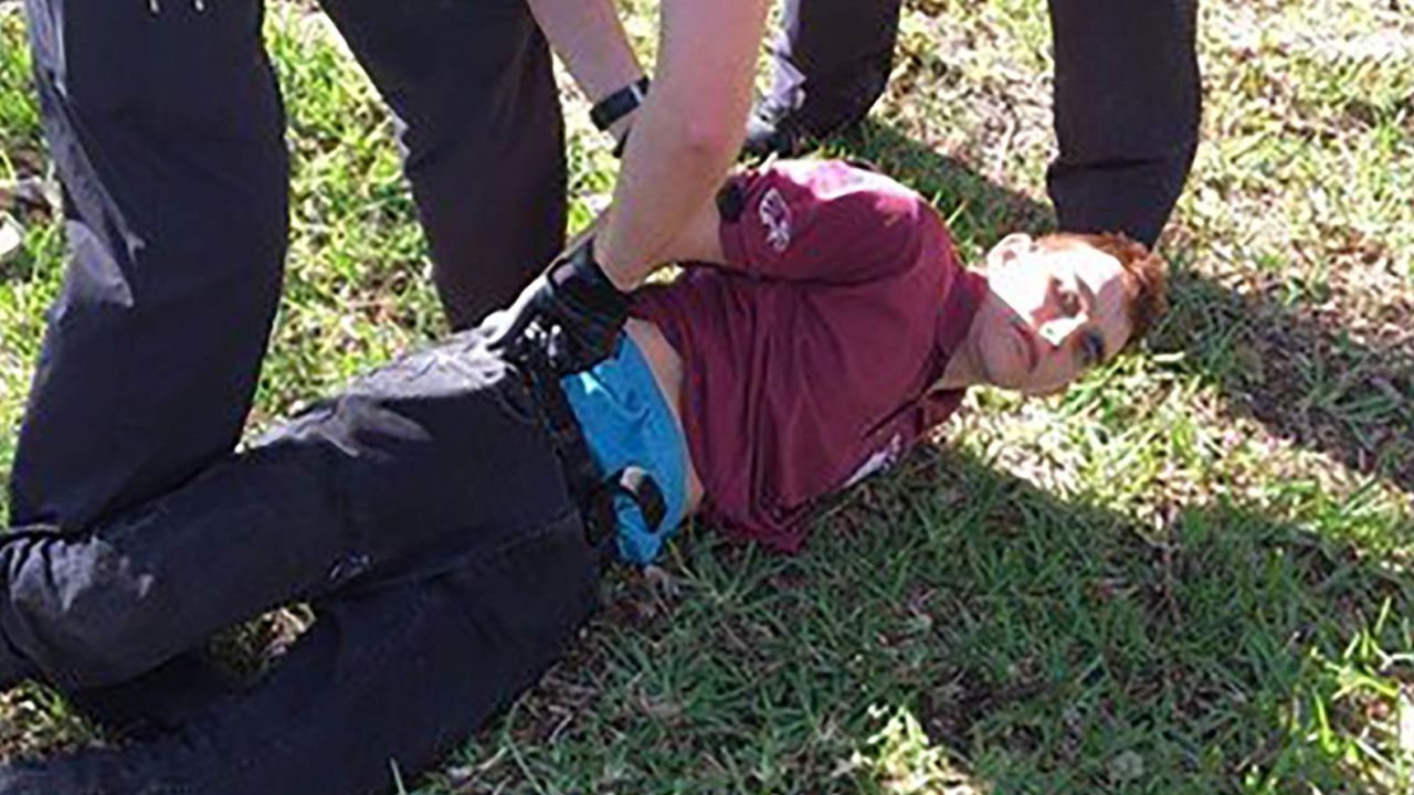 Florida school shooting suspect Nikolas Cruz at his arrest Wednesday.