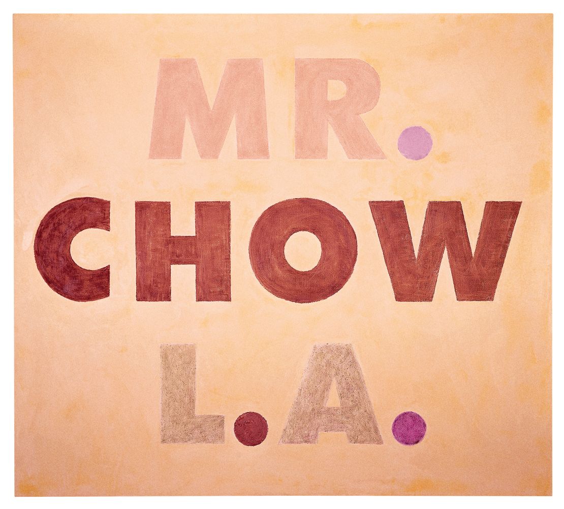 "Mr. Chow L.A." (1973) by Ed Ruscha