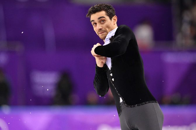 Spain's Javier Fernandez finished second after skating his short program. The competition ends Saturday.