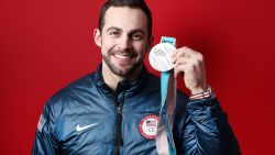 GANGNEUNG, SOUTH KOREA - FEBRUARY 12:  (BROADCAST-OUT) Silver medalist in the Luge Men's Singles Chris Mazdzer of the United States poses for a portrait on the Today Show Set on February 12, 2018 in Gangneung, South Korea.  (Photo by Marianna Massey/Getty Images)