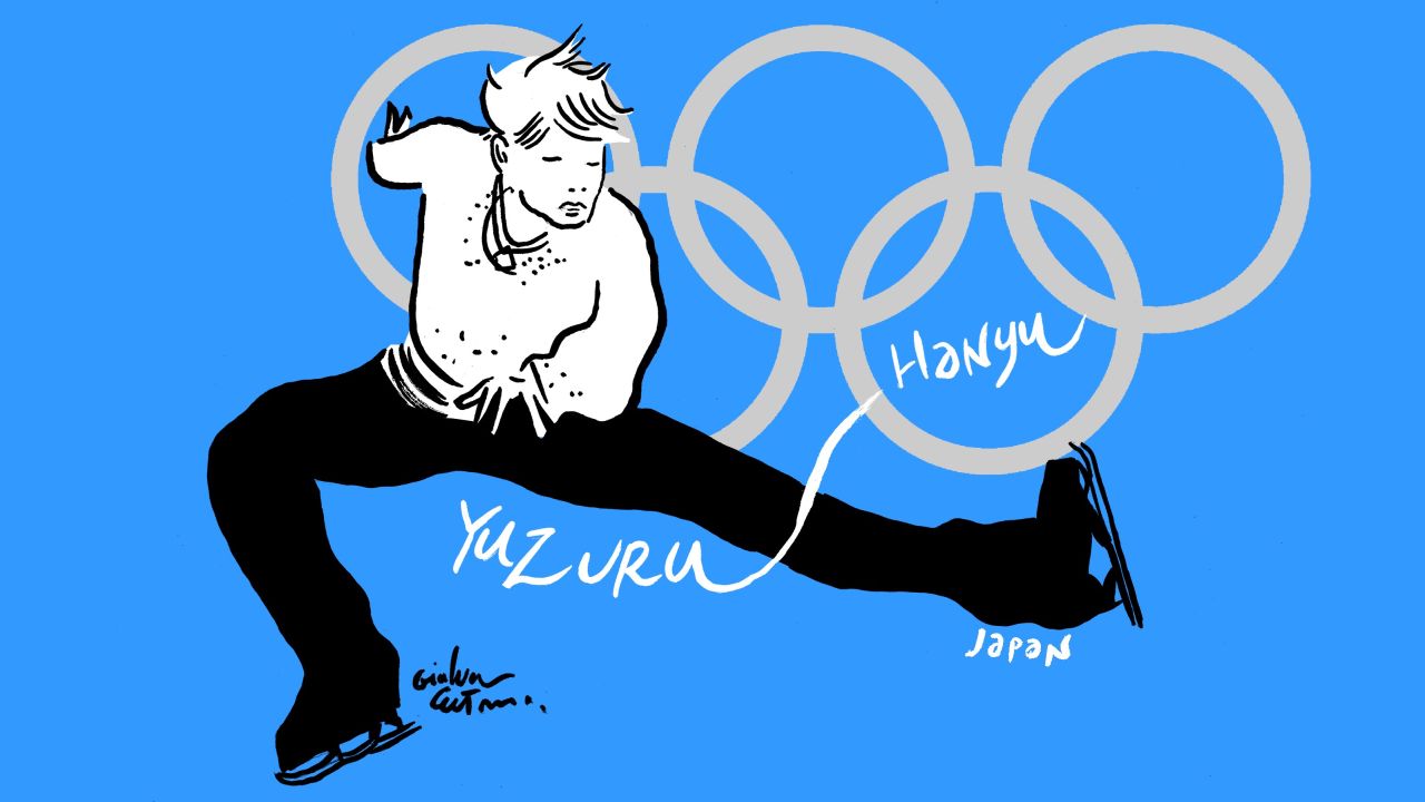 Yuzuru Hanyu Japan figre skating sketch Olympics