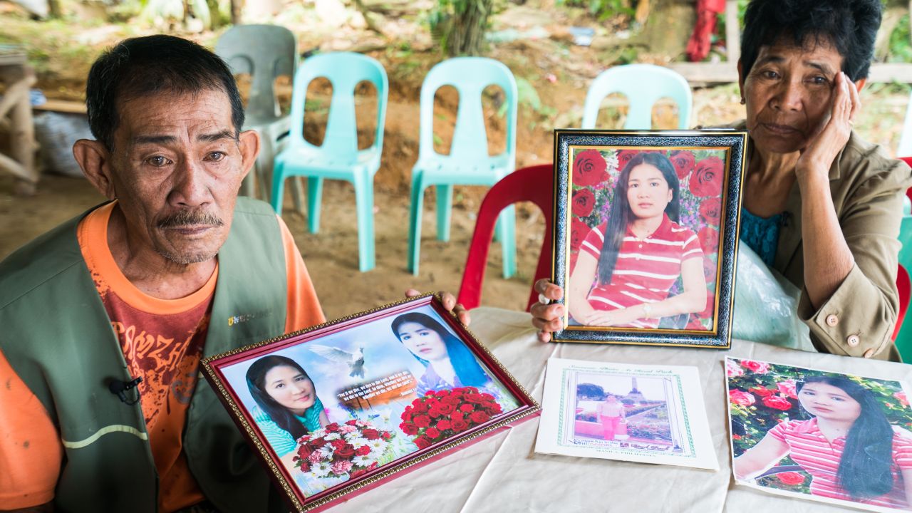 Joanna's parents Eva and Cristano say she insisted on leaving to earn money to support them.