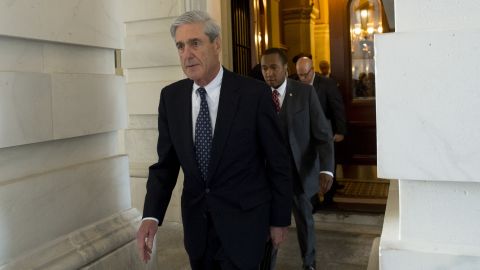 Former FBI Director Robert Mueller, special counsel on the Russian investigation, leaves following a meeting with members of the U.S. Senate Judiciary Committee at the U.S. Capitol in Washington, DC on June 21, 2017.