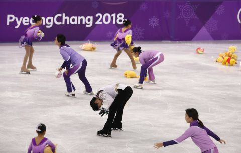 Japan was enthralled by Yuzuru Hanyu, who became the first male figure skater since 1952 to win back-to-back skating golds. At the end of his routine, fans showered the rink with Winnie the Pooh toys, Hanyu's lucky charm.