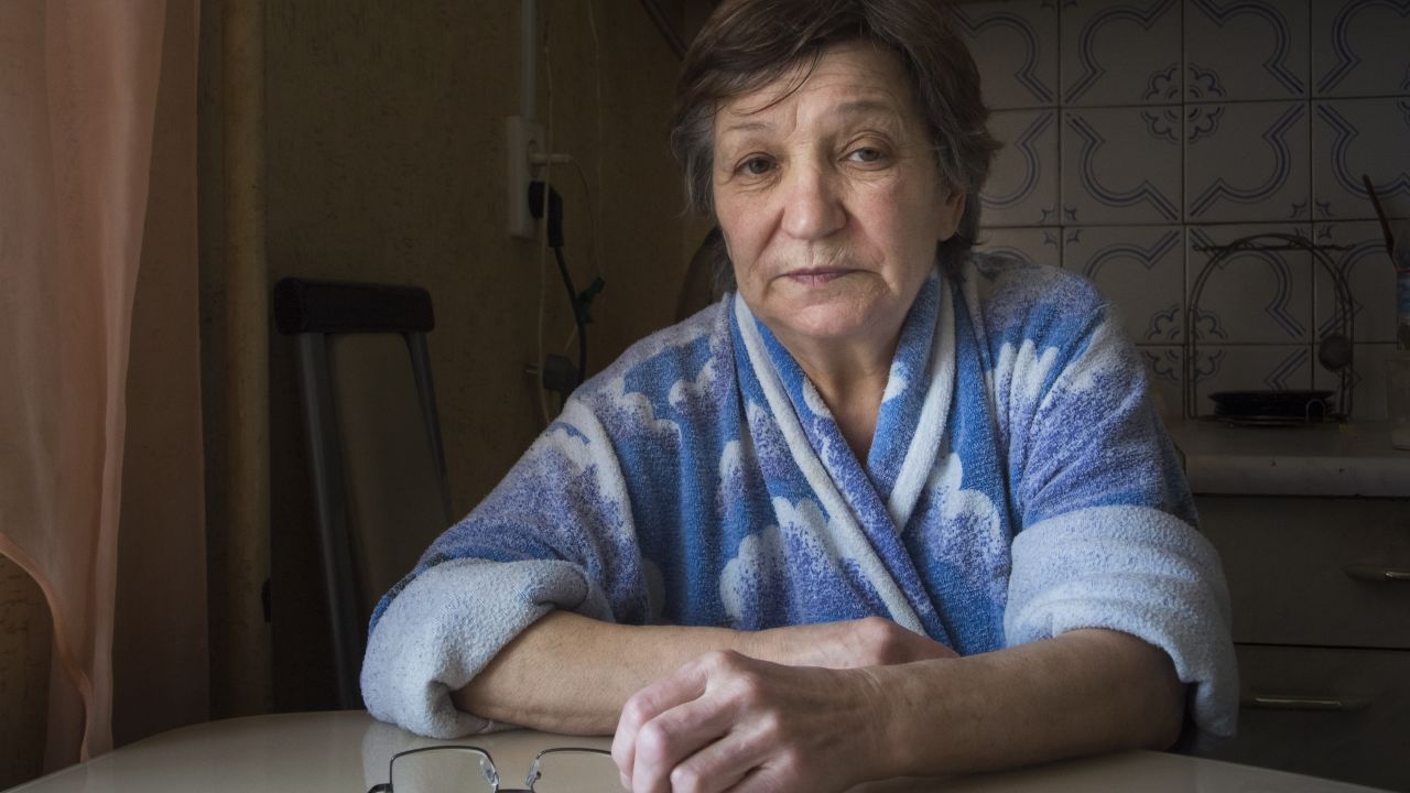 Farkhanur Gavrilova, mother of Ruslan Gavrilov who is reported to have killed in Syria, looks on while speaking to the Associated Press in the village of Kedrovoye, Russia, Thursday, Feb. 15, 2018. Gavrilova's son Ruslan was one of seven men in this village of 2,300 who are believed to have joined a private military company called Wagner. The company reportedly was involved in an attack on U.S.-backed Kurdish fighters in Syria on Feb. 7 and suffered devastating losses in a U.S. counterstrike. (AP/Nataliya Vasilyeva)