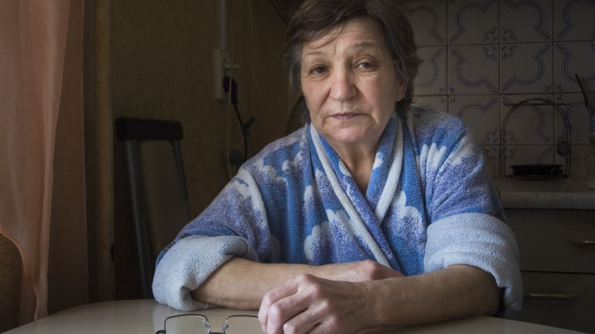 Farkhanur Gavrilova, mother of Ruslan Gavrilov who is reported to have killed in Syria, looks on while speaking to the Associated Press in the village of Kedrovoye, Russia, Thursday, Feb. 15, 2018. Gavrilova's son Ruslan was one of seven men in this village of 2,300 who are believed to have joined a private military company called Wagner.  The company reportedly was involved in an attack on U.S.-backed Kurdish fighters in Syria on Feb. 7 and suffered devastating losses in a U.S. counterstrike. (AP/Nataliya Vasilyeva)