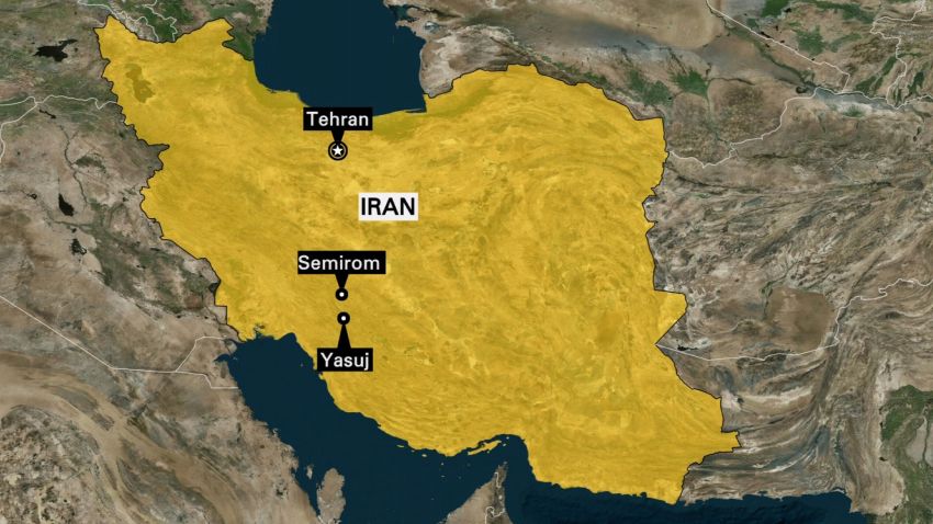 iran plane crash map