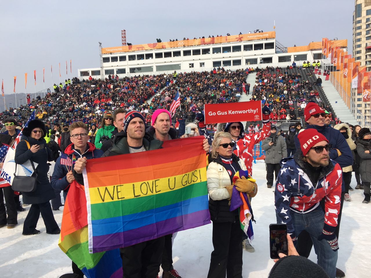 America's Gus Kenworthy made the headlines not for his snowboarding prowess, but for kissing his boyfriend, Mathew Wakes, live on TV. The moment was hailed as a celebration of LGBTQ pride.