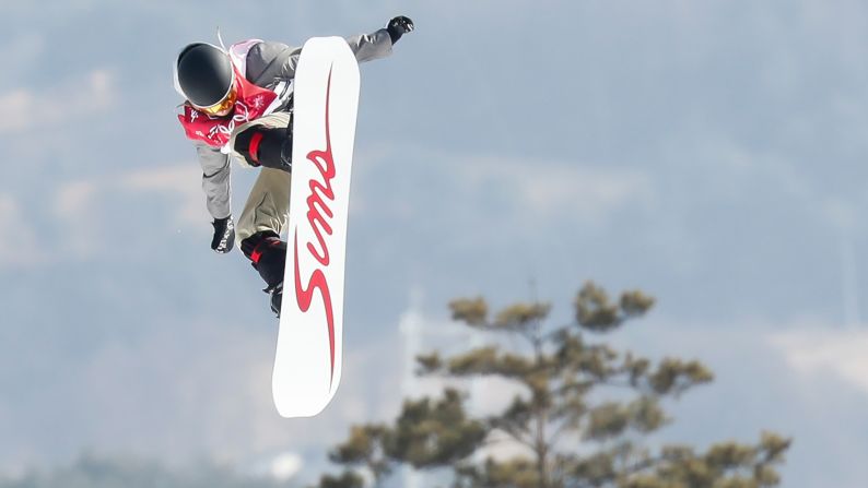 Slovakia's Klaudia Medlova competes in the big-air event.