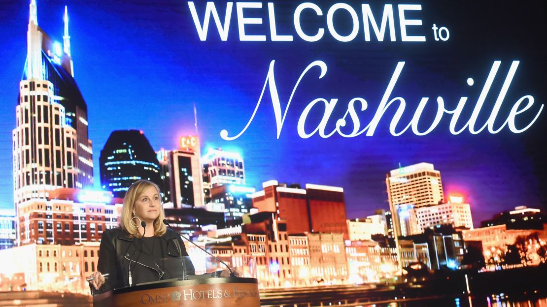 Mayor Megan Barry speaks during the Country Radio Seminar 2018 last month in Nashville.