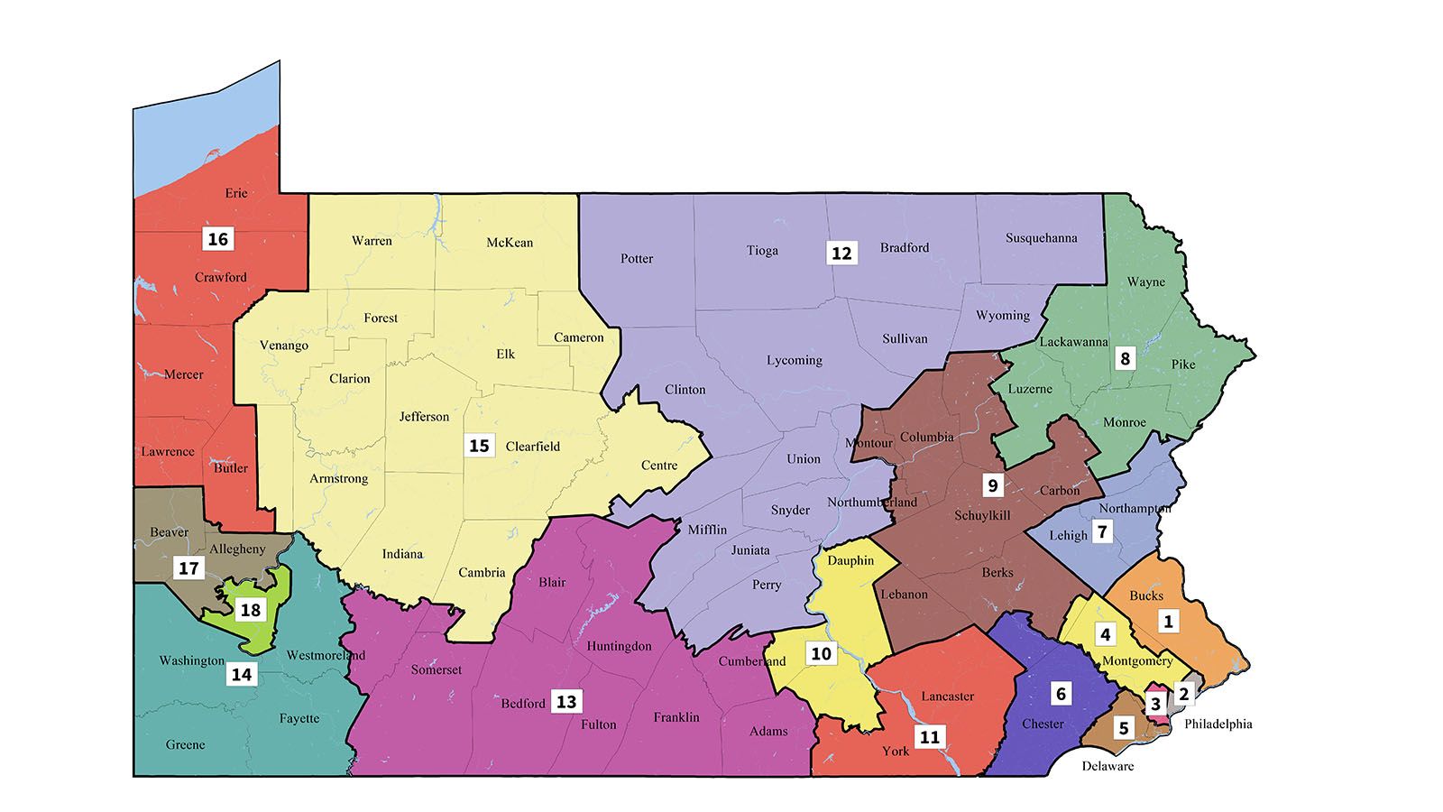 A Political Map Of Pennsylvania Denise Guenevere