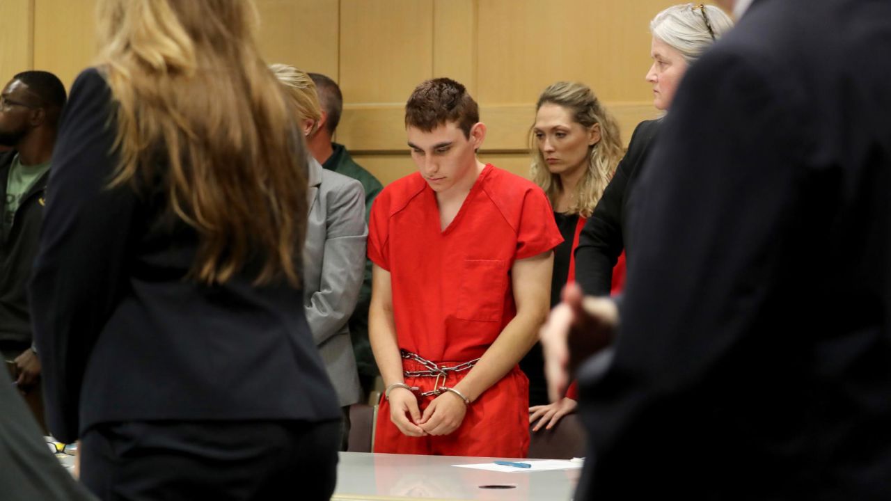Nikolas Cruz appears in Broward County Circuit Court on February 19.
