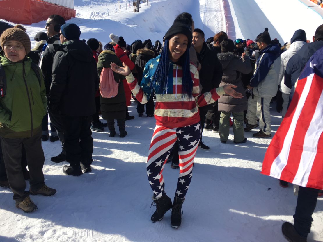 Angela Wilson is at her first Winter Olympics. 