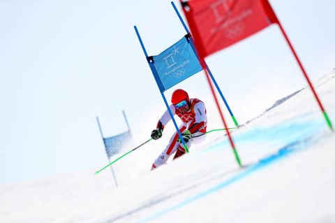 Austria's Marcel Hirscher won his second gold in the giant slalom on Sunday, finishing 1.27 seconds ahead of Norway's Henrik Kristoffersen -- the largest margin of victory in the competition since 1968.