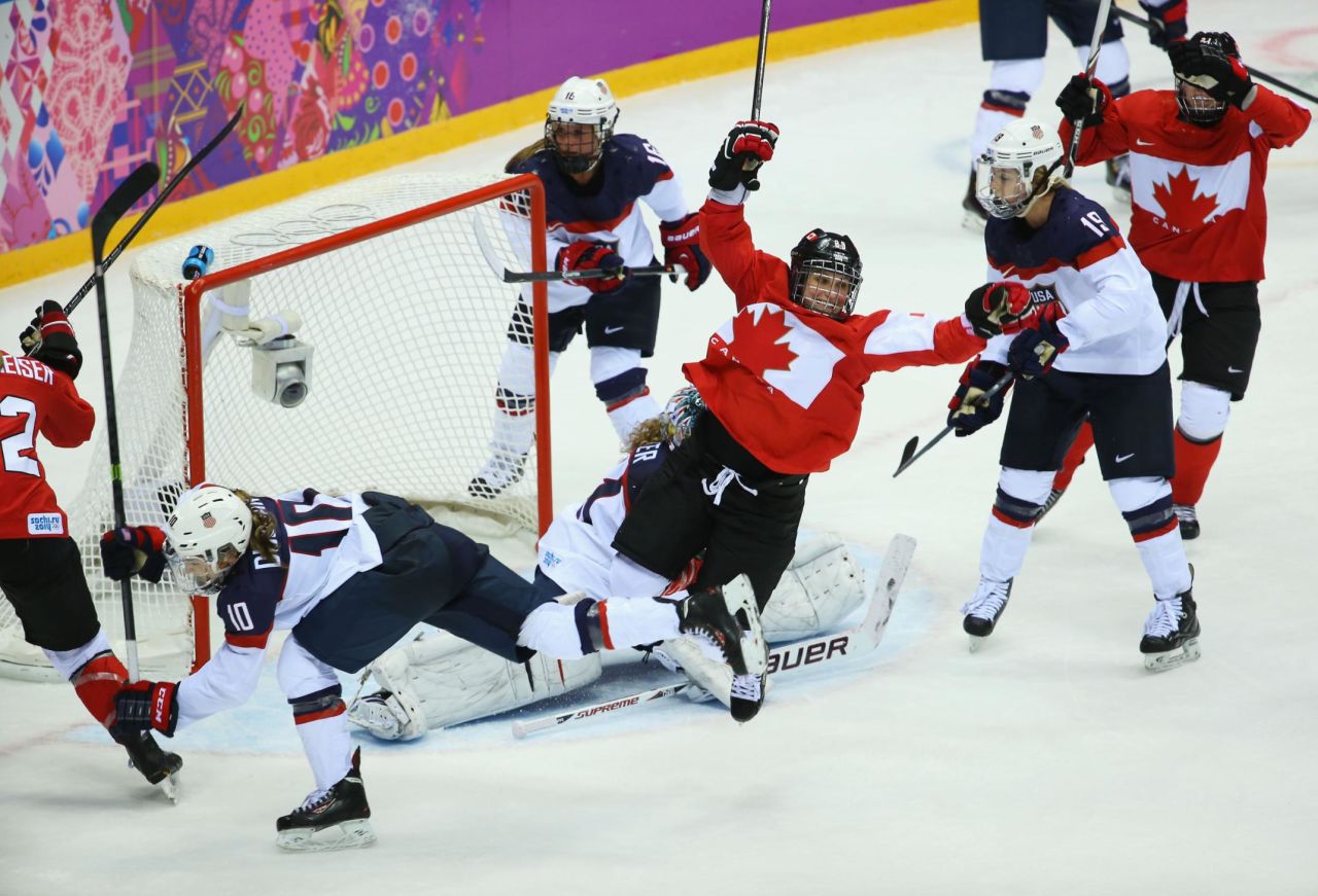 In the 2014 final, Marie-Philip Poulin broke the Americans' hearts with two late goals. She scored in the last minute of the third period to force overtime, and then she did the damage there as well to clinch the gold.