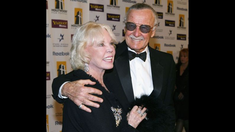 Lee and his wife arrive for an awards gala in 2004. They were married in 1947.