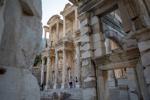 The Library of Celsus in the ancient Greek city of Ephesus in modern day Izmir. Once a key locale for Greece on Asia Minor, the city in western Turkey has origins dating back to the 7th century BC. 