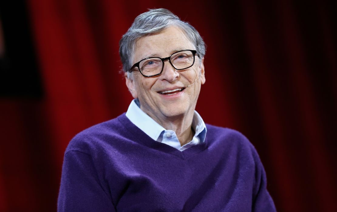 Bill Gates speaks during a panel discussion at Hunter College on February 13 in New York City. 