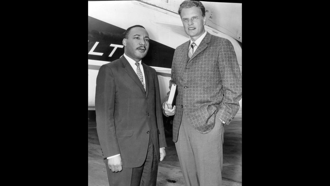 The Rev. Martin Luther KIng Jr. and the Rev. BIlly Graham in an undated photo.