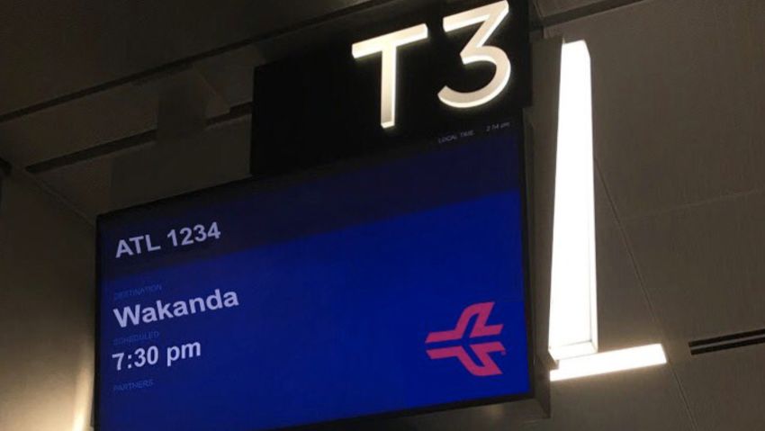 Atlanta airport Wakanda flight