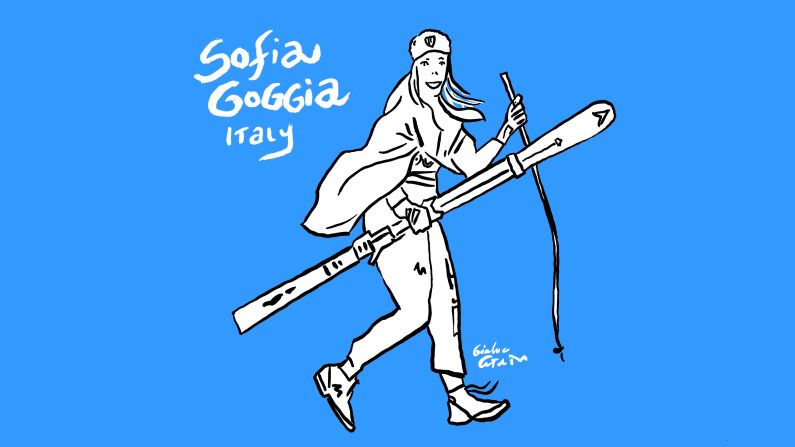 Sofia Goggia wins downhill gold.