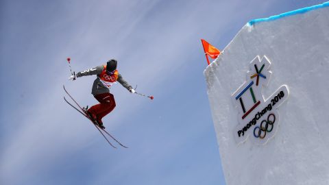Gus Kenworthy competes in the men's skiing slopestyle final at PyeongChang.