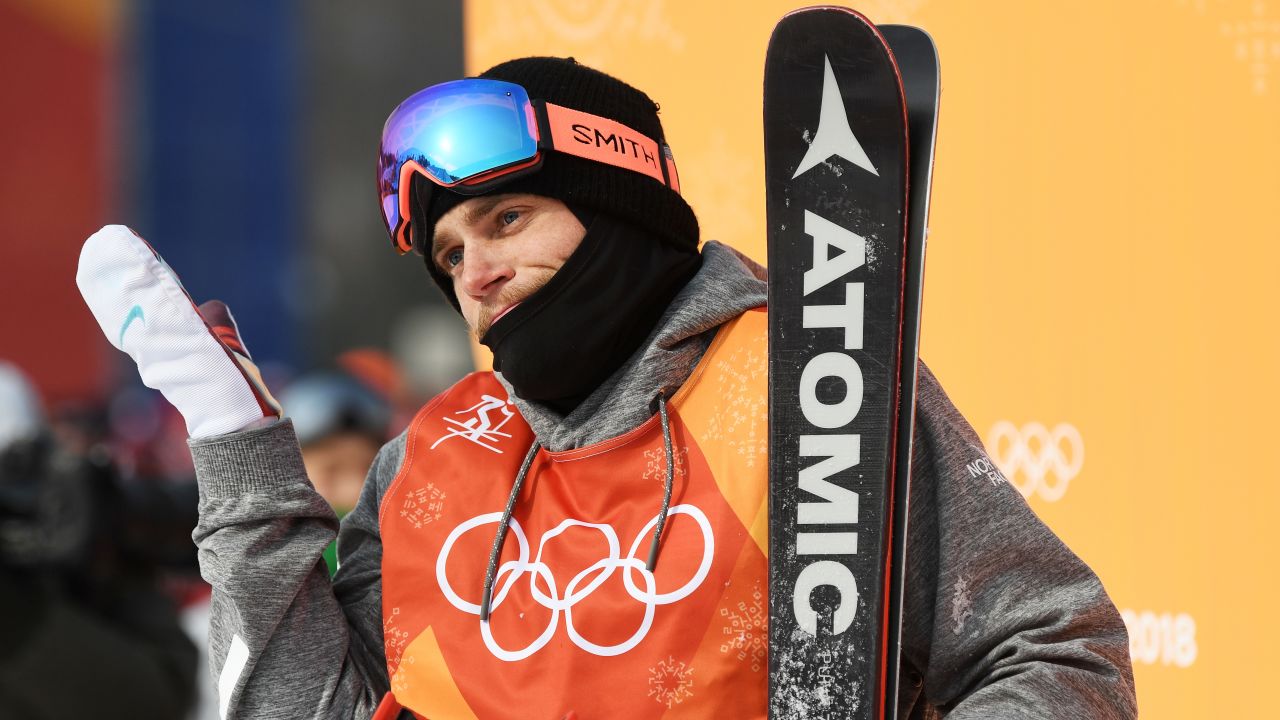Kenworthy reacts to his disappointing score.