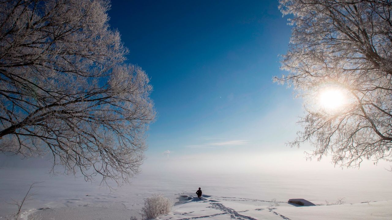 <strong>Ontario, Canada:</strong> On a February morning, mist rises over the frozen Cataraqui River in Kingston, Ontario. 