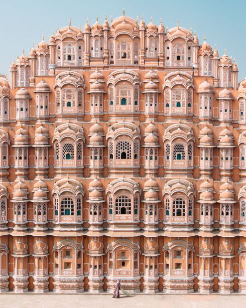 The Hawa Mahal is an extension of Jaipur's City Palace. Its windows allowed royal women to observe street life without appearing in public. 