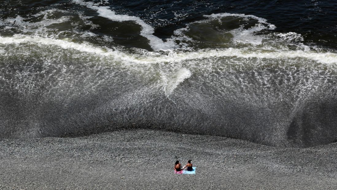<strong>Lima: </strong>Peru has a long and enviable coastline and its capital, Lima, sits right in the center. This aerial shot shows a couple enjoying the sands on a January day. 