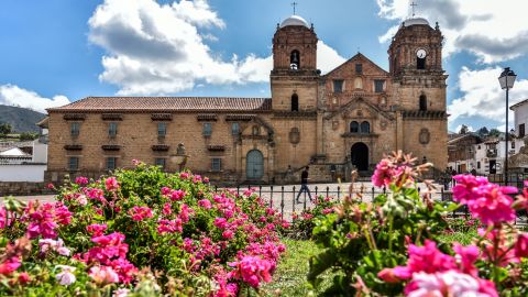View of the Basilica of Our Lady of Mongui, in Mongui, in the Colombian department of Boyaca, taken on February 13, 2017.
Mongui, in the central mountains of Colombia, has about 20 football factories that make balls mainly for football and micro-football. About a quarter of the town's 4,900 inhabitants work in these factories. / AFP PHOTO / Luis ACOSTA        (Photo credit should read LUIS ACOSTA/AFP/Getty Images)