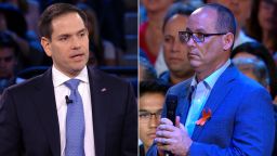 Marco Rubio and Fred Guttenberg
