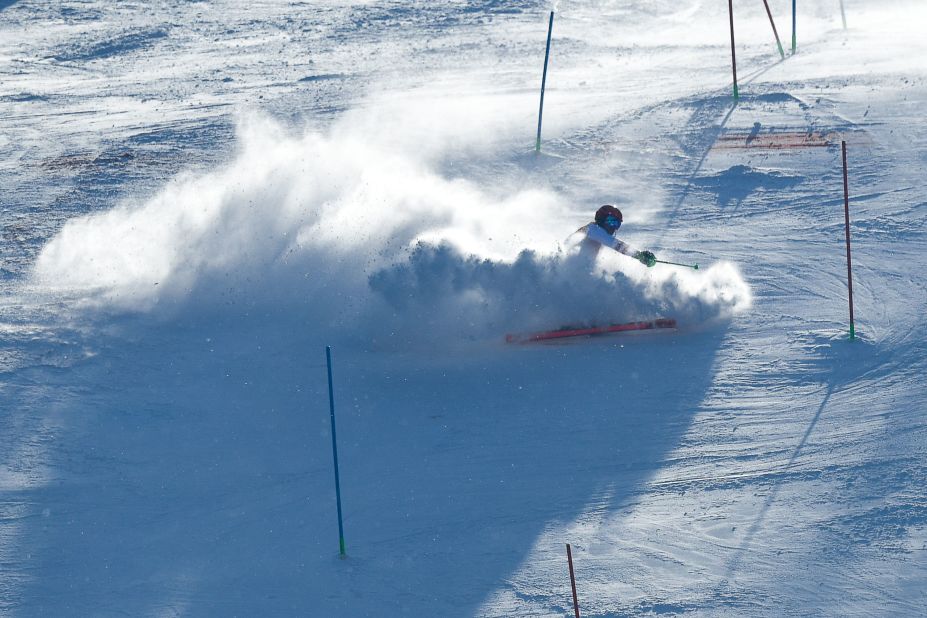 Marcel Hirscher, winner of two gold medals this games and arguably the greatest skier of his generation, was vying for a third Olympic title. But the Austrian lost control and crashed in the men's slalom, leaving the contest wide open.