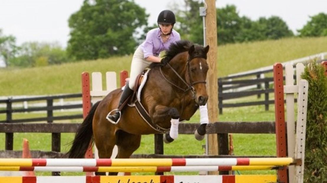 Meagan rides at Sandstone Farm in Millwood, Virginia, in May 2009.