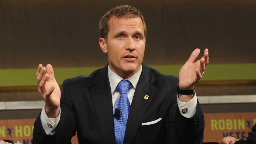 Eric Greitens, founder and CEO of The Mission Continues, speaks at the Robin Hood Veterans Summit at Intrepid Sea-Air-Space Museum on May 7, 2012 in New York City. 