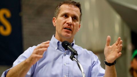 In this Jan. 29, 2018, file photo, Missouri Gov. Eric Greitens speaks in Palmyra, Mo.
