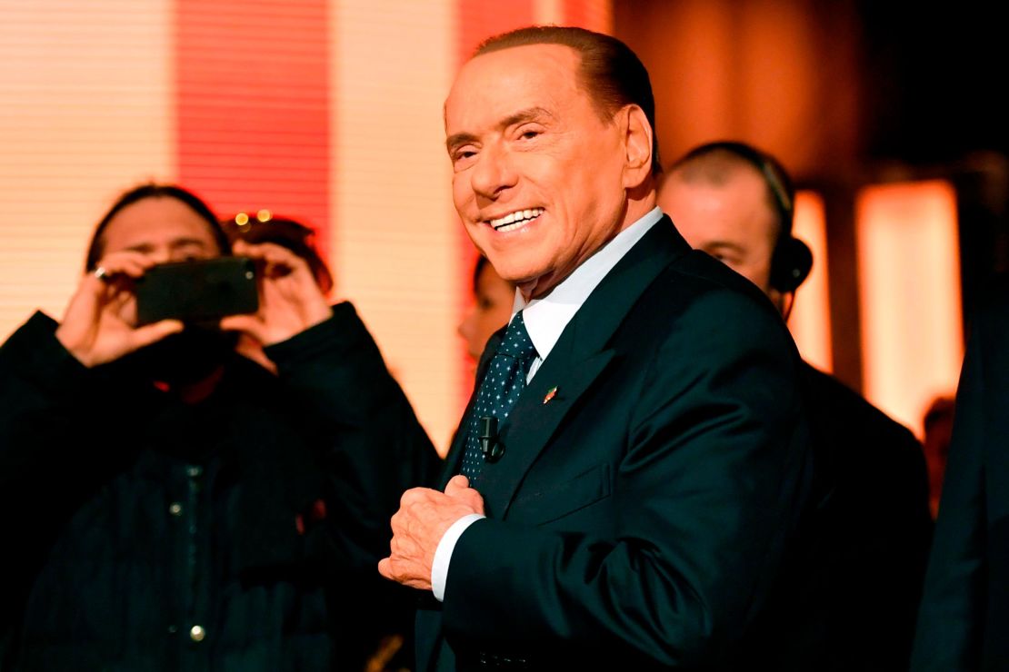 Former prime minister Silvio Berlusconi could play kingmaker in Sunday's election. 