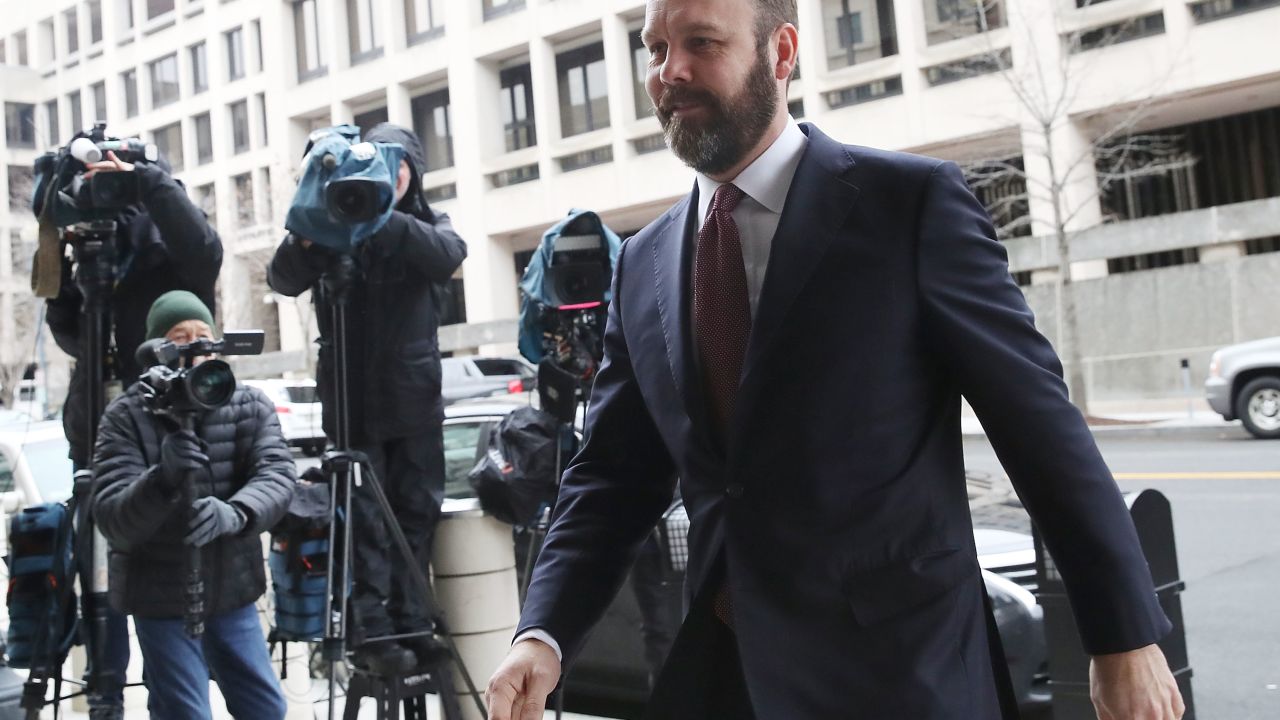 WASHINGTON, DC - FEBRUARY 23: Richard Gates arrives at the Prettyman Federal Courthouse for a hearing February 23, 2018 in Washington, DC. Gates is expected to plead guilty to a 12-charge indictment that includes money laundering and conspiracy. 
 (Photo by Mark Wilson/Getty Images)