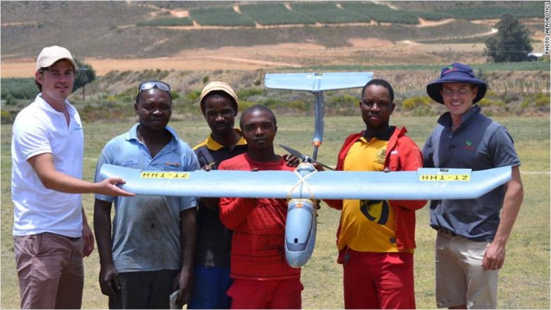 In South Africa, drone startup <a href="https://money.cnn.com/2018/02/15/technology/aerobotics-farm-app-drones/index.html" target="_blank">Aerobotics</a> provides bird's eye surveillance for farmers, with the aim of optimizing crop yields and reducing costs.