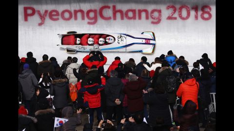 The South Korean bobsled piloted by Won Yun-jong is in second place going into the last day of the four-man competition.