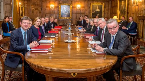 Theresa May meets with her Cabinet at Chequers to discuss the UK's future relationship with the EU.