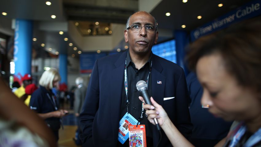 CHARLOTTE, NC - SEPTEMBER 05:  Former chairman of the Republican National Committee Michael S. Steele attends day two of the Democratic National Convention at Time Warner Cable Arena on September 5, 2012 in Charlotte, North Carolina. The DNC that will run through September 7, will nominate U.S. President Barack Obama as the Democratic presidential candidate.  (Photo by Chip Somodevilla/Getty Images)