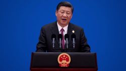BEIJING, CHINA - MAY 15:  Chinese President Xi Jinping attends a news conference at the end of the Belt and Road Forum for International Cooperation on May 15, 2017 in Beijing, China. The Forum, running from May 14 to 15, is expected to lay the groundwork for Beijing-led infrastructure initiatives aimed at connecting China with Europe, Africa and Asia.  (Photo by Nicolas Asfouri-Pool/Getty Images)