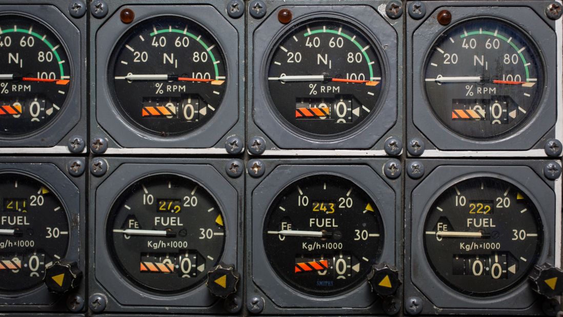 <strong>Switches and dials:</strong> Meanwhile, in the cockpit, the pilots relied on simple analog dials and switches to control the super-fast jet.
