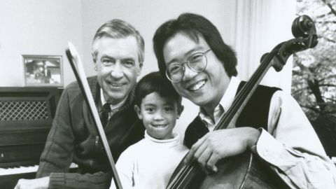 Yo-Ya Ma and son Nicholas with Fred Rogers