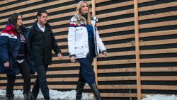 PYEONGCHANG-GUN, SOUTH KOREA - FEBRUARY 25: Ivanka Trump (R) arrives with White House Press Secretary Sarah Huckabee Sanders (L) to visit U.S.A House on day sixteen of the PyeongChang 2018 Winter Olympic Games on February 25, 2018 in Pyeongchang-gun, South Korea. Ivanka Trump is on a four-day visit to South Korea to attend the closing ceremony of the PyeongChang Winter Olympics. (Photo by Carl Court/Getty Images)