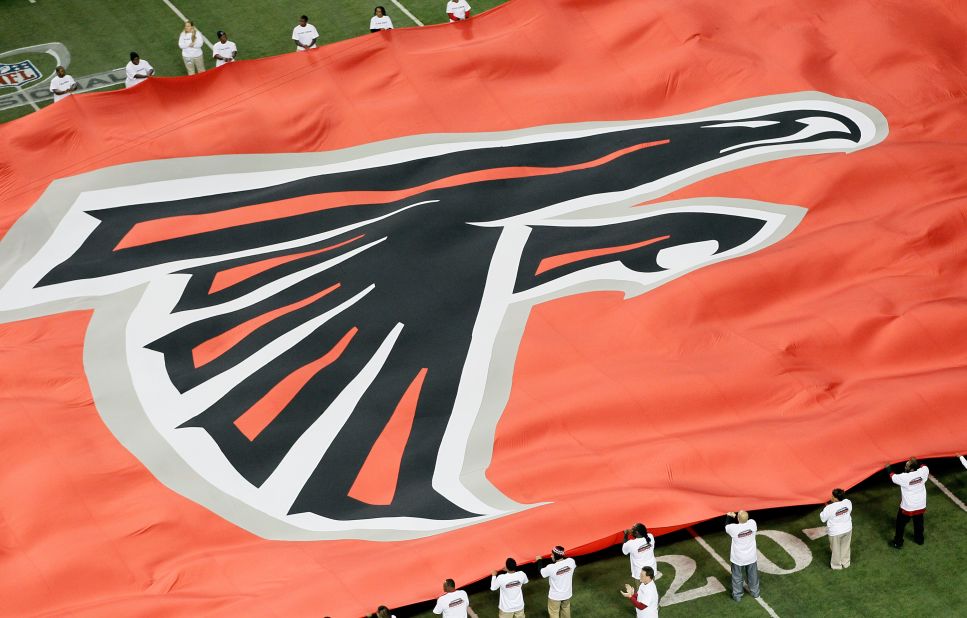 The NFL's Atlanta Falcons have a stylized falcon as their logo, although you may have looked at it for years without noticing that it also doubles as the team's initial letter "F."