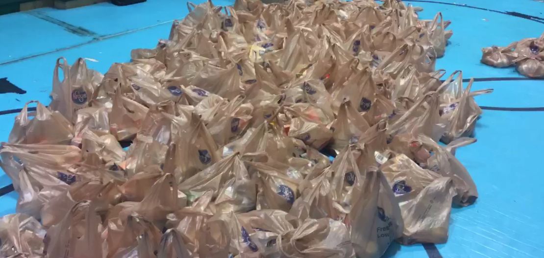 Packed lunches at Horace Mann Middle School in Charleston, West Virginia.